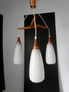 Vintage 60’s Mid Century Danish Teak Lamp Globe Globe Cork Light |  eBay