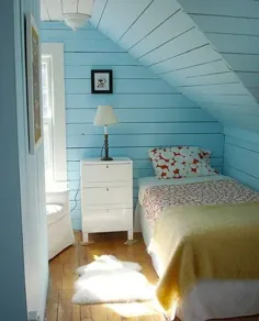 اتاق های خواب آبی شاد