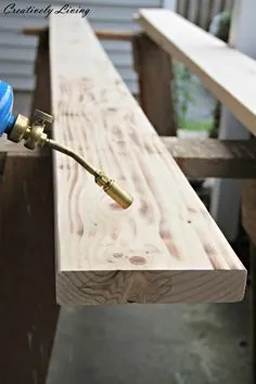 مشعل DIY Rustic Wood Counter Top با زیر 50 دلار توسط Creatively Living