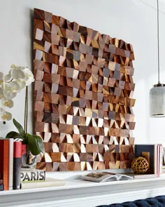 دکوراسیون تابلو دیواری بلوک های چوبی مجموعه فیلیپس