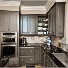 42 ایده طراحی کابینت آشپزخانه خاکستری