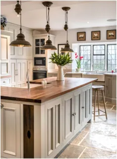 8 آشپزخانه به سبک کلبه با کابینت های بلوط