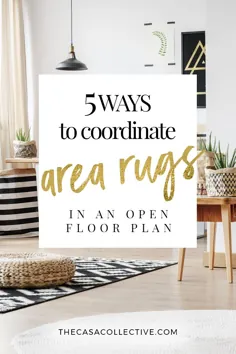 5 راه برای هماهنگی فرش های منطقه در یک طبقه طبقه باز
