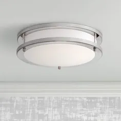 چراغ سقفی LED عریض 12 "لیدز ساتن نیکل - # 8F226 | لامپ های Plus