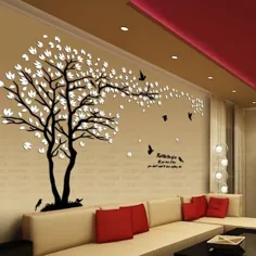برچسب های دیواری سه بعدی کریستال درخت عاشقان ورود جدید اتاق نشیمن تلویزیون مبل دیواری اکریلیک - اندازه 2 / متوسط