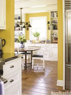10 آشپزخانه زرد که شما را خیلی خوشحال می کند