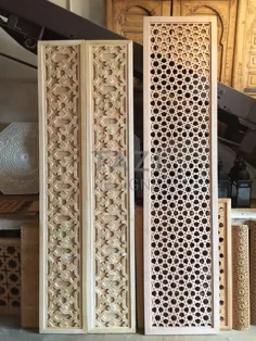 صفحه های چوبی مراکشی و پانل های درب تراشیده شده