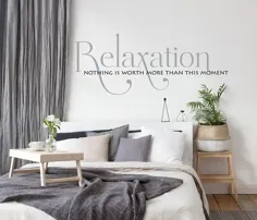 Relax Vinyl Wall Quote Lettering Bed Bed Sign Wall Decora for |  اتسی