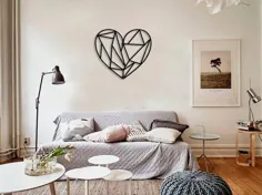 LOVE HEART دیوار فلزی هندسی اتاق خواب دیوار فلزی قلب قلب |  اتسی