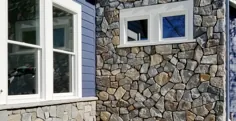 خانه سنگی روکش دار Spalted Oak Webwall با معماری Cut Stone