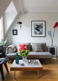 زندگی در فضای کوچک |  آپارتمان پاریسی Christophe Poyet’s Retro-inpired