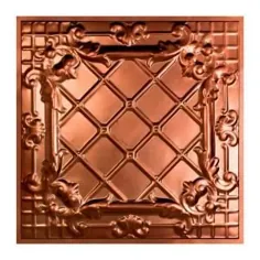 Great Lakes Tin Toledo 2 ft. x 2 ft. Lay-in Tin Tile Tile in Vintage Bronze-Y55-09 - The Home Depot
