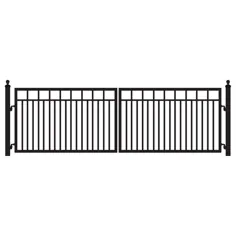 Mighty Mule Sanibel 16 ft. W x 4 ft. H 8 in. Powder Coated Steel Dual Driveway Fence Gate-G2616-KIT - انبار خانه