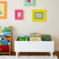 این سطل آسان کتاب DIY را برای ذخیره سازی اتاق بازی زیبا درست کنید