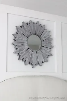 آینه Sunburst با استفاده از شیشه های چوبی |  به سادگی زیبا توسط آنجلا