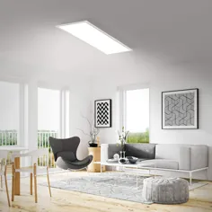 روشنایی Briloner چراغ سقفی LED چراغ اتاق نشیمن لامپ 38 وات سفید مستطیلی 119.5 سانتی متر