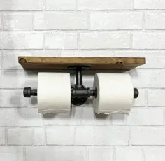 نگهدارنده کاغذ توالت دو توالت لوله استیل با روستیک |  اتسی