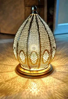 چراغهای مراکش دکوراسیون سبک قدیمی عتیقه شرقی طلایی |  اتسی