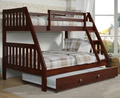 جامد اسپرسو دوقلو از چوب جامد و تختخواب سفارشی کاملاً با ترول - مبلمان اتاقهای رویایی