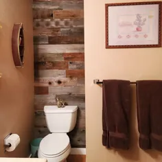 بازسازی حمام DIY - دیوارهای چوبی و پوست کنده