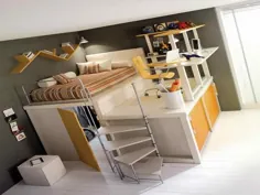 تختخواب های اتاق بالا با فضای ذخیره سازی در زیر - ایده هایی برای Foter