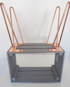 میز کناری جعبه DIY با شرکت سنجاق مو - سبک ساخته شده