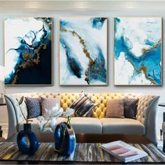 DDHH اقیانوس آبی نقاشی دیواری نقاشی بوم نقاشی چاپ نقاشی دیواری تصاویر هنری دکوراسیون اتاق نشیمن - والواران - تزئین زندگی خانه خود