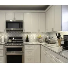 طراحی خانه 18 اینچ W x 34.5 اینچ H x 24 اینچ D سفید افرا کشو پایه نیمه سفارشی کابینت Lowes.com