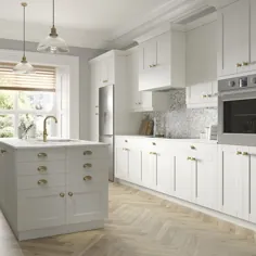 کابینت های پایه شاکر در وانیل سفید - آشپزخانه - انبار خانه