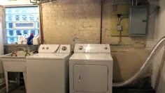 اتاق لباسشویی زیرزمین قبل و بعد