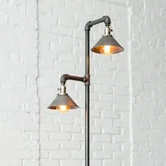 چراغ طبقه صنعتی - سایه مس - لامپ ادیسون - مبلمان صنعتی - استیم پانک - چراغ انبار - مدل شماره 2351