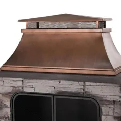 Sunjoy Bel Aire 51.97 in. Wood Burning Outdoor Fireplace-110504009 - انبار خانه