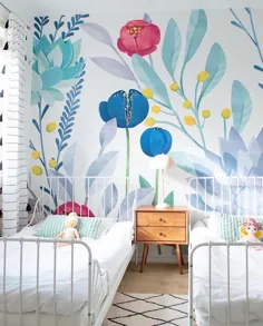 ایده های کاغذ دیواری اتاق خواب بچه های زرق و برق دار
