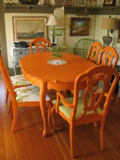 میز و صندلی های اتاق ناهار خوری نارنجی ASCP بارسلونا