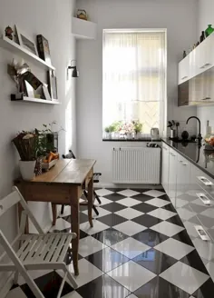 30+ ایده کاشی کف آشپزخانه (بهترین کاشی آشپزخانه در سبک مدرن ، یکپارچهسازی با سیستمعامل و پرنعمت)