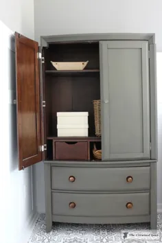 TV Armoire to Makeover dressed wardrobe - The Crowned Goat