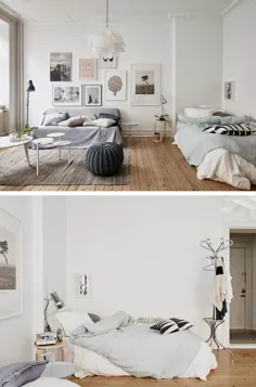 یک آپارتمان کوچک سوئدی با یک لمس زنانه