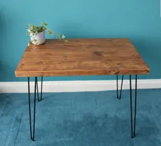 میز کامپیوتر ، میز چوبی دفتر خانه ، میز پایه سنجاق سر ، میز چوب جامد ، میز دست ساز ، میز چوب