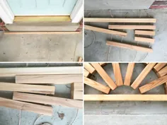 حصیر درب چوبی DIY - سایه های فضای داخلی آبی