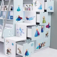 2.96 دلار آمریکا | کارتون Frozen Princess Kids DIY برچسب پیمایش پیمایش برچسب های دکوراسیون اتاق کودکان pegatinas autocollant enfant | برچسب های دیواری |  - AliExpress