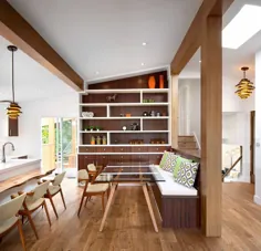 ایده طراحی اتاق ناهارخوری - برای صرفه جویی در فضا از صندلی های مخصوص پذیرایی استفاده کنید