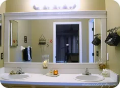 آینه حمام قاب شده با قالب تاج