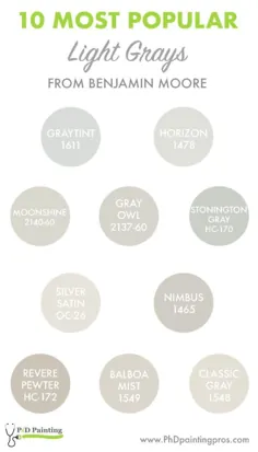 10 محبوب ترین رنگ خاکستری نور از بنیامین مور |  دکترای نقاشی