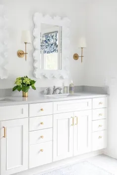 آینه های برنجی آینه سفید دستمال توپی سفید - انتقالی - حمام