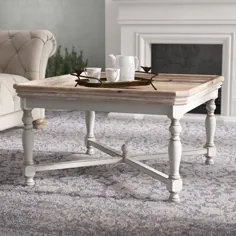 میز قهوه چوبی به شکل مربع Ophelia & Co.