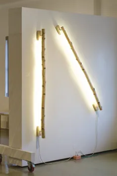چراغ دیوار یا لوستر LED شاخه درخت نهال چوبی |  اتسی