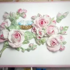 Shabby Chic Pink Roses Love Sign Wall Wall Art Wall Floral |  اتسی