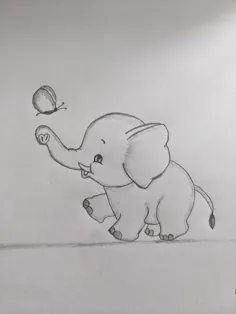 فیل و پروانه در نقاشی