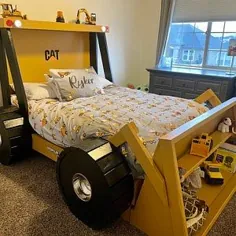 طرح های تختخواب کامیون ساختمانی (قالب pdf) - اندازه دوقلو - دکوراسیون اتاق خواب کودک DIY (اندازه کامل در صورت درخواست موجود است)