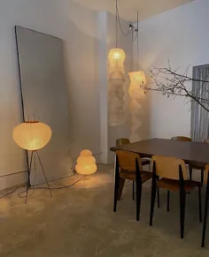 فضای خالی در اینستاگرام: «؟  دنج - چراغ ایسامو ناگوچی و میز ناهار خوری Pierre Jeanneret - صندلی.  - @ mdfg.nyc #empyspace #eames #design # charlottetaylor... "